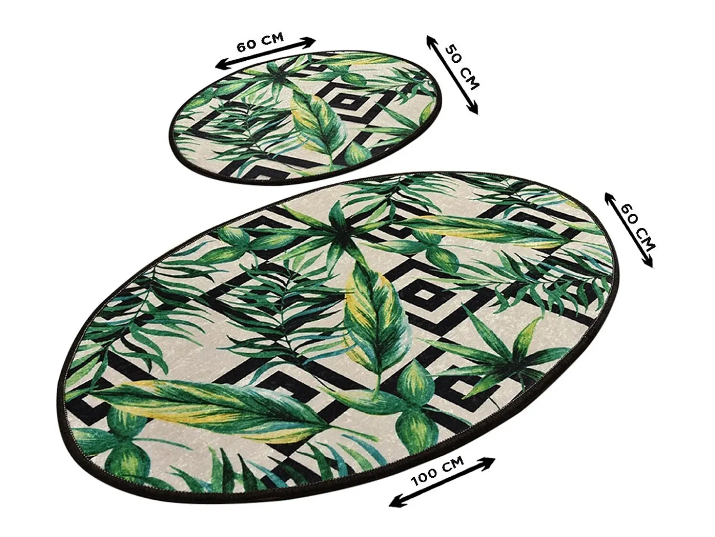 Alfombra de baño Set (2 piezas) Botanic multicolor
