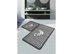 Alfombra de baño Set (2 piezas) Rooester DJT rojo blanco negro
