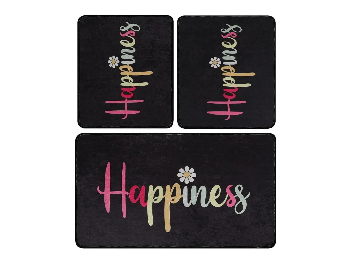 Alfombra de baño Set (3 piezas) Happiness Djt multicolor