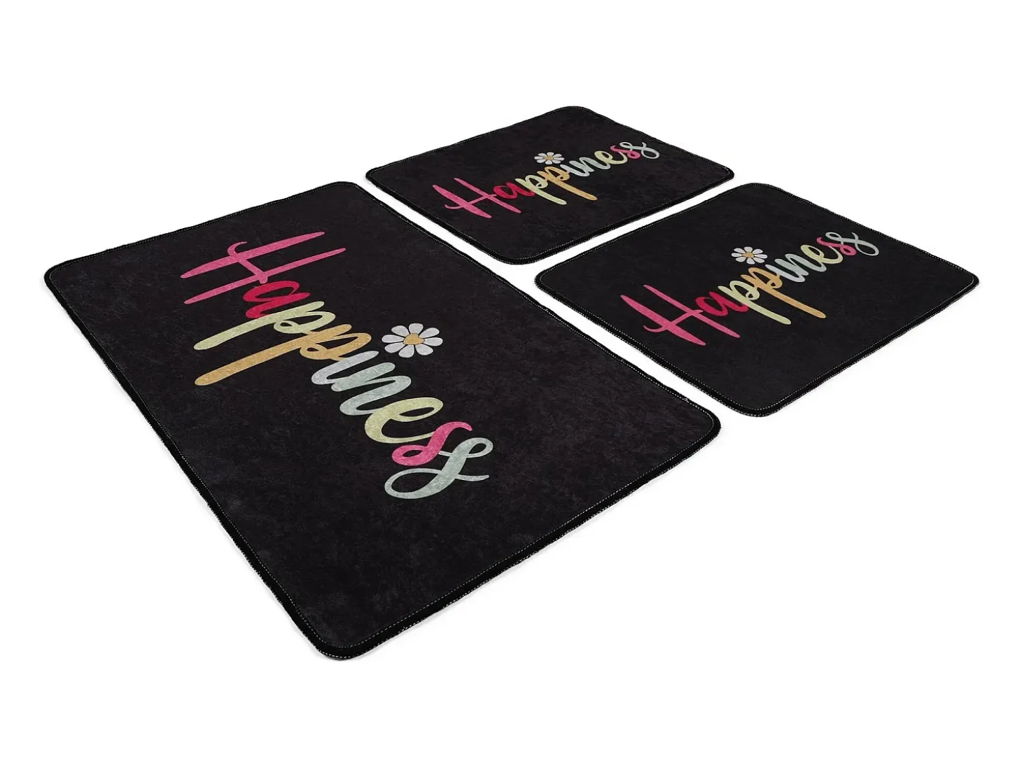 Alfombra de baño Set (3 piezas) Happiness Djt multicolor