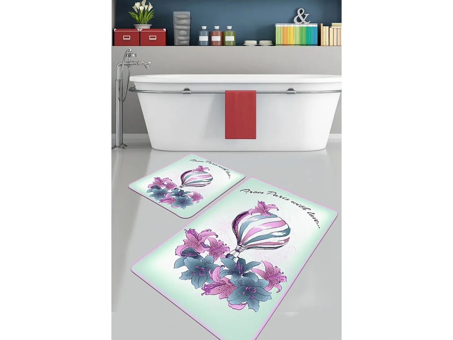 Alfombra de baño Set (2 piezas) Purple Balloon multicolor