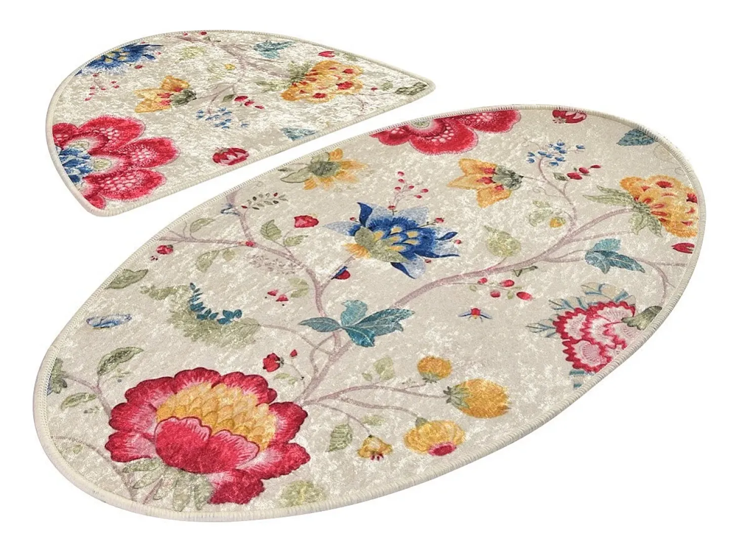 Alfombra de baño Set (2 piezas) Arya Oval multicolor