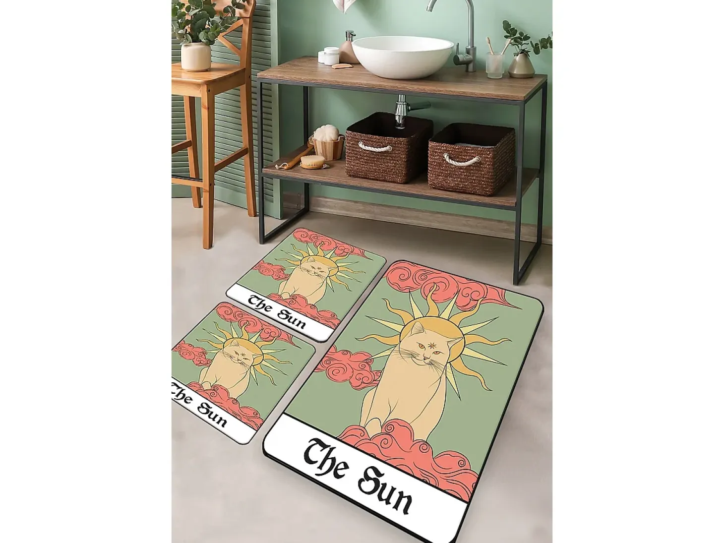 Alfombra de baño Set (3 piezas) Sunny The Sun multicolor