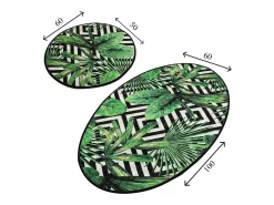 Alfombra de baño Set (2 piezas) Tropic DJT multicolor