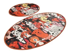 Alfombra de baño Set (2 piezas) Dogs multicolor