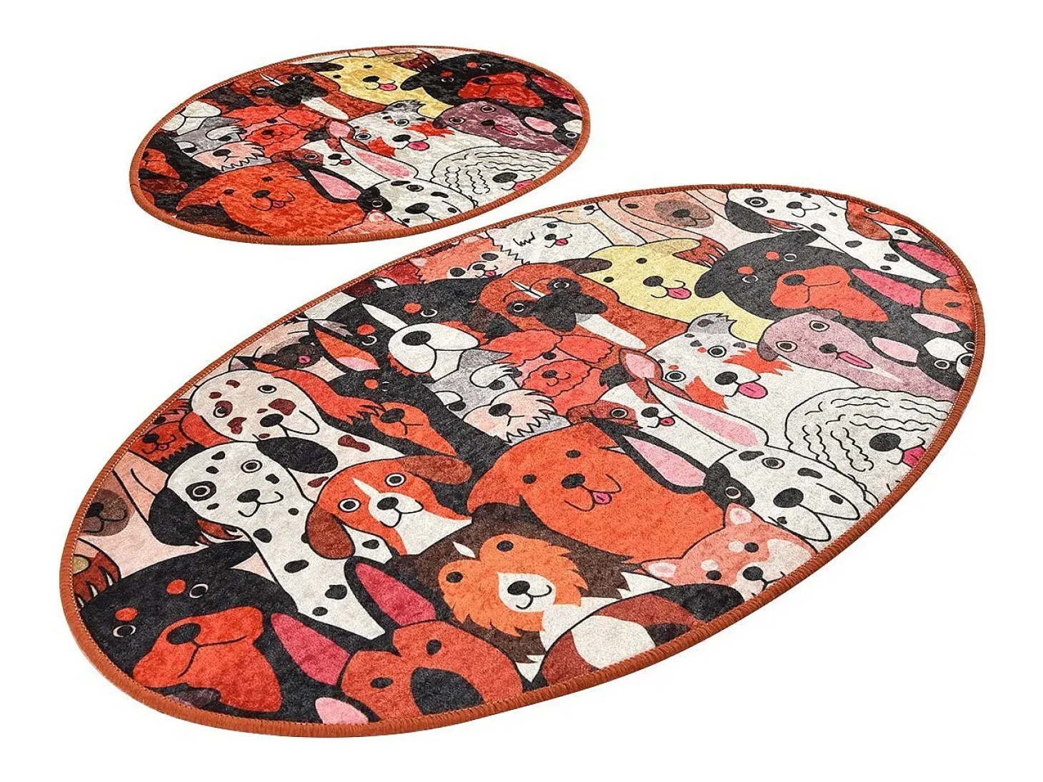Alfombra de baño Set (2 piezas) Dogs multicolor