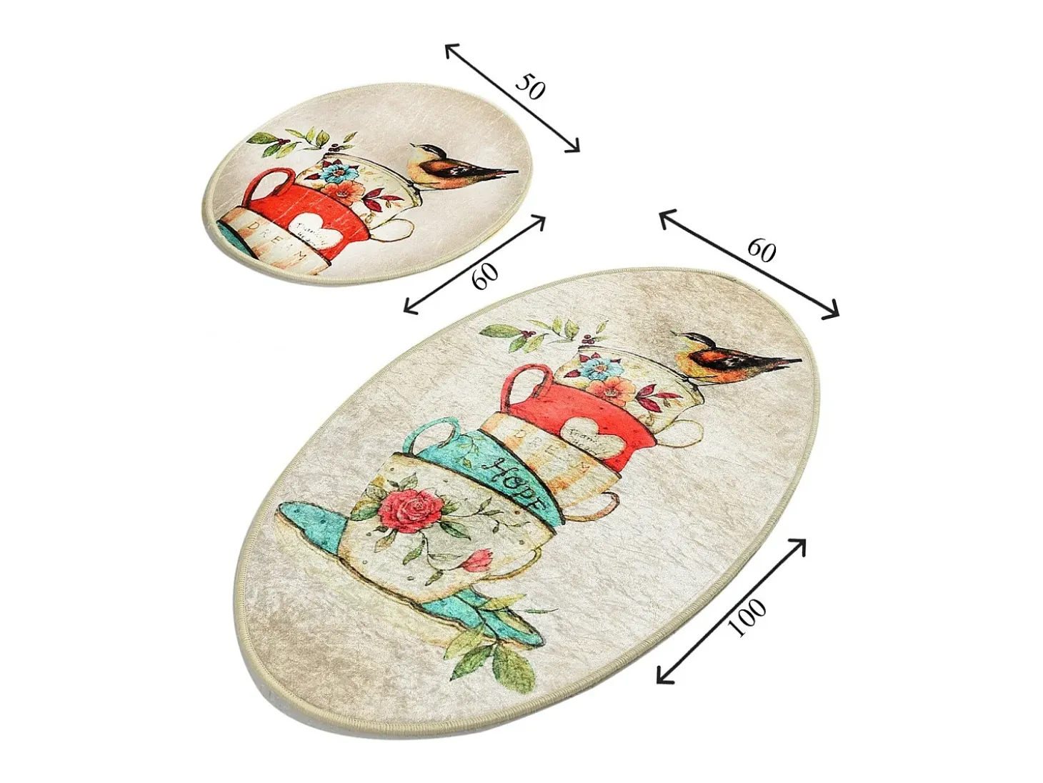 Alfombra de baño Set (2 piezas) Fincan DJT multicolor
