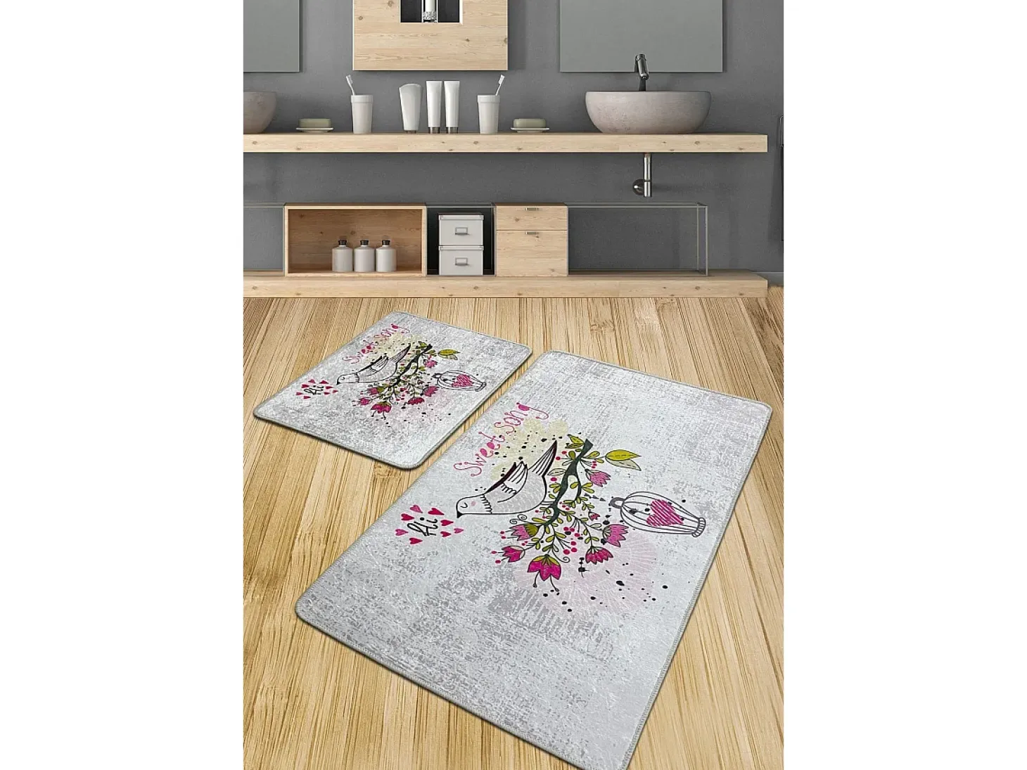 Alfombra de baño Set (2 piezas) Songs Djt multicolor
