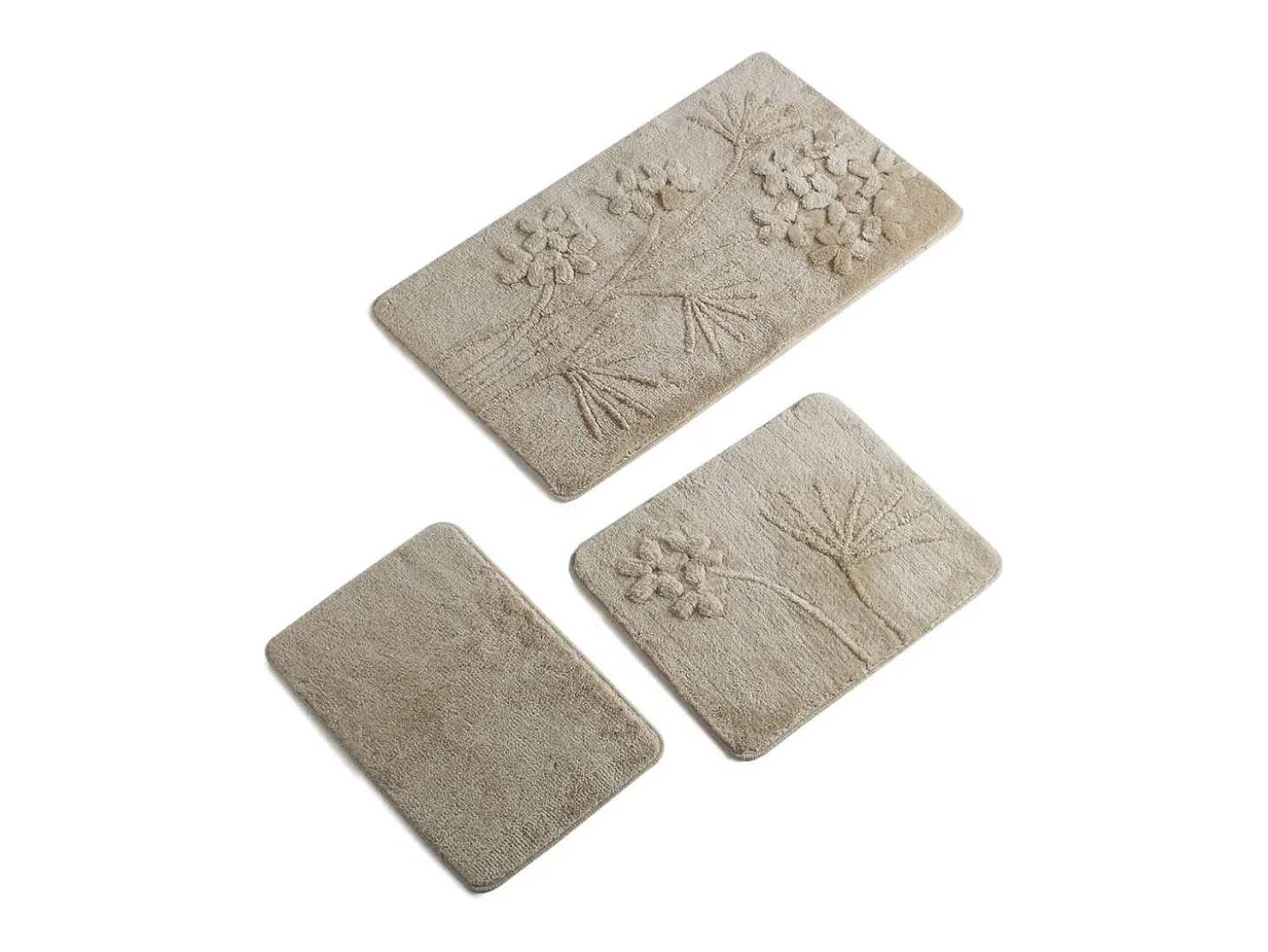 Alfombra de baño Set (3 piezas) Orkide beige
