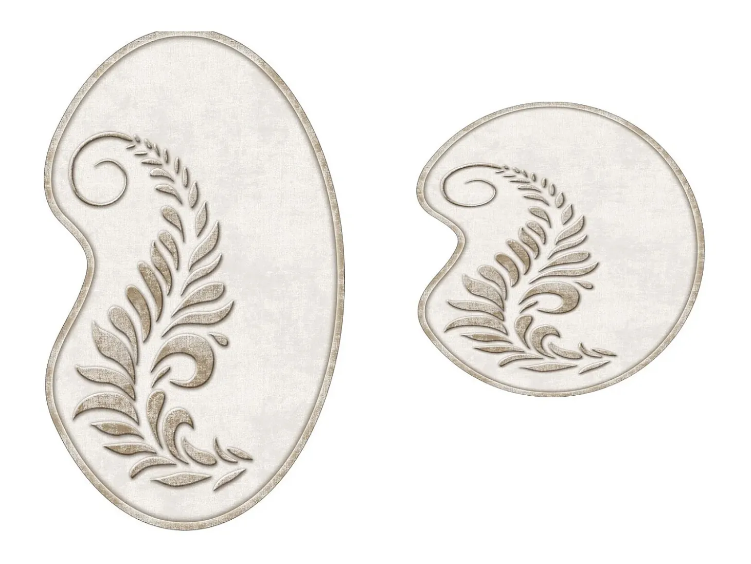 Alfombra de baño Set (2 piezas) 210FG41115KR crema