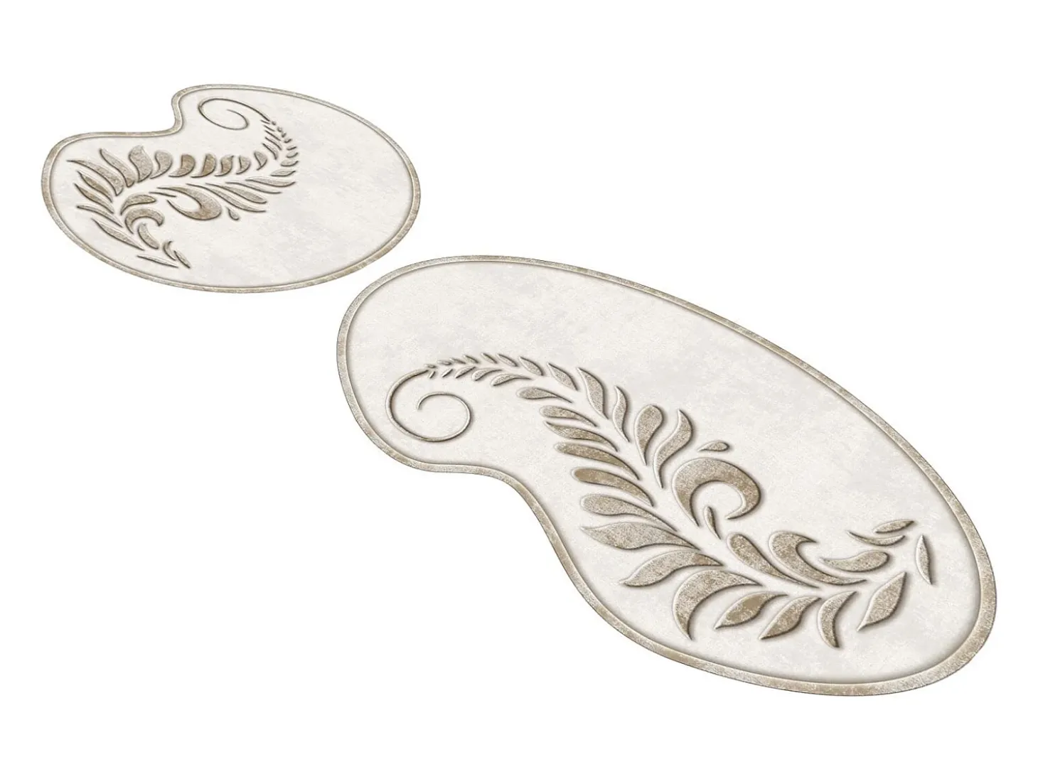 Alfombra de baño Set (2 piezas) 210FG41115KR crema
