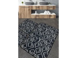 Alfombra de baño Set (3 piezas) Cenero multicolor