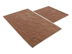 Alfombra de baño Set (2 piezas) Lino multicolor