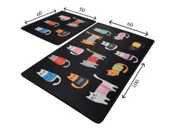 Alfombra de baño Set (2 piezas) Black Cats multicolor