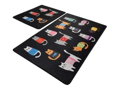 Alfombra de baño Set (2 piezas) Black Cats multicolor