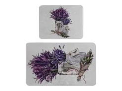 Alfombra de baño Set (2 piezas) Purpura multicolor