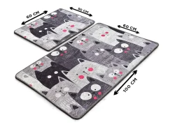 Alfombra de baño Set (2 piezas) Meow multicolor