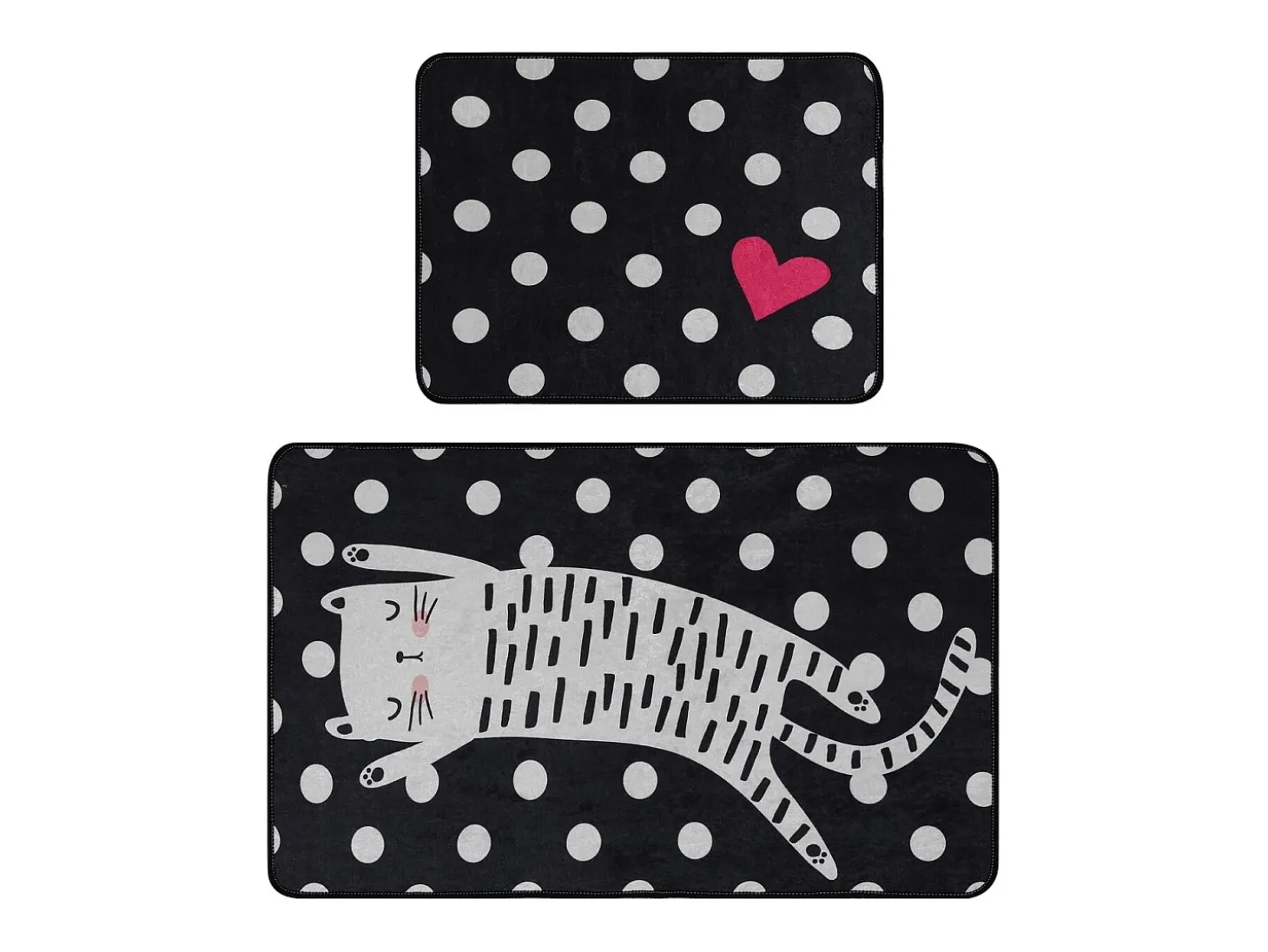 Alfombra de baño Set (2 piezas) Spotted Cat multicolor