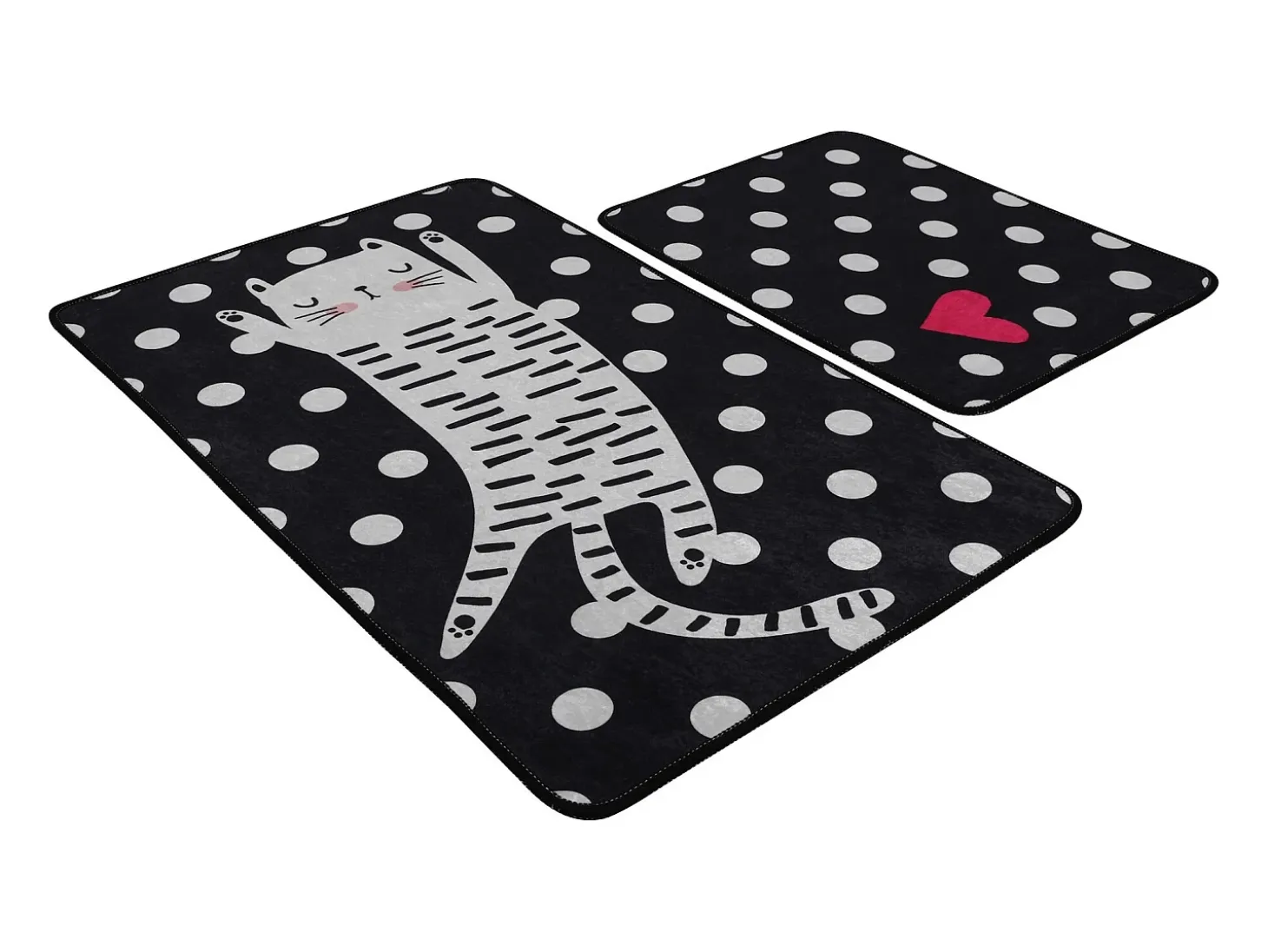 Alfombra de baño Set (2 piezas) Spotted Cat multicolor