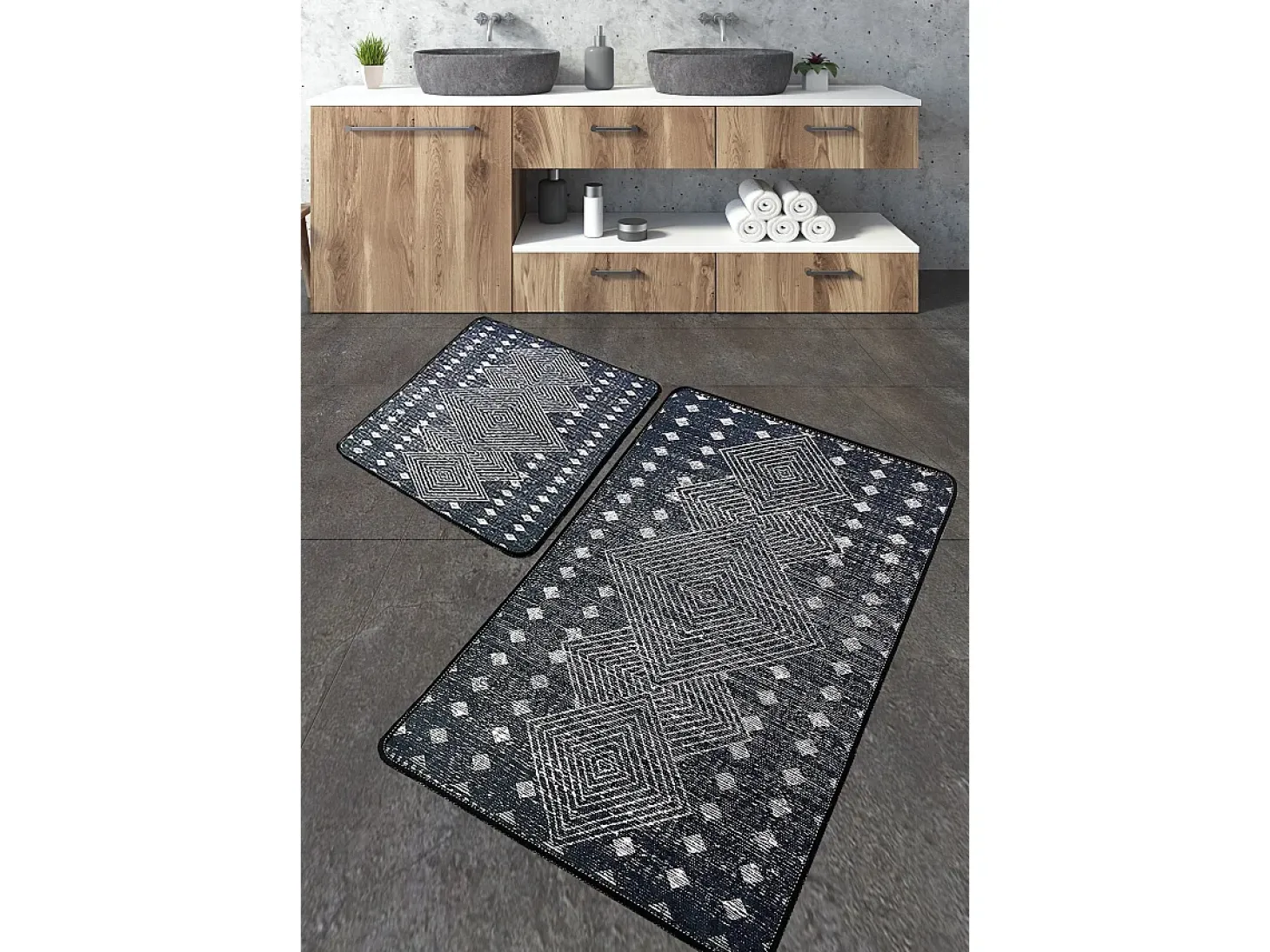 Alfombra de baño Set (2 piezas) Geesle multicolor