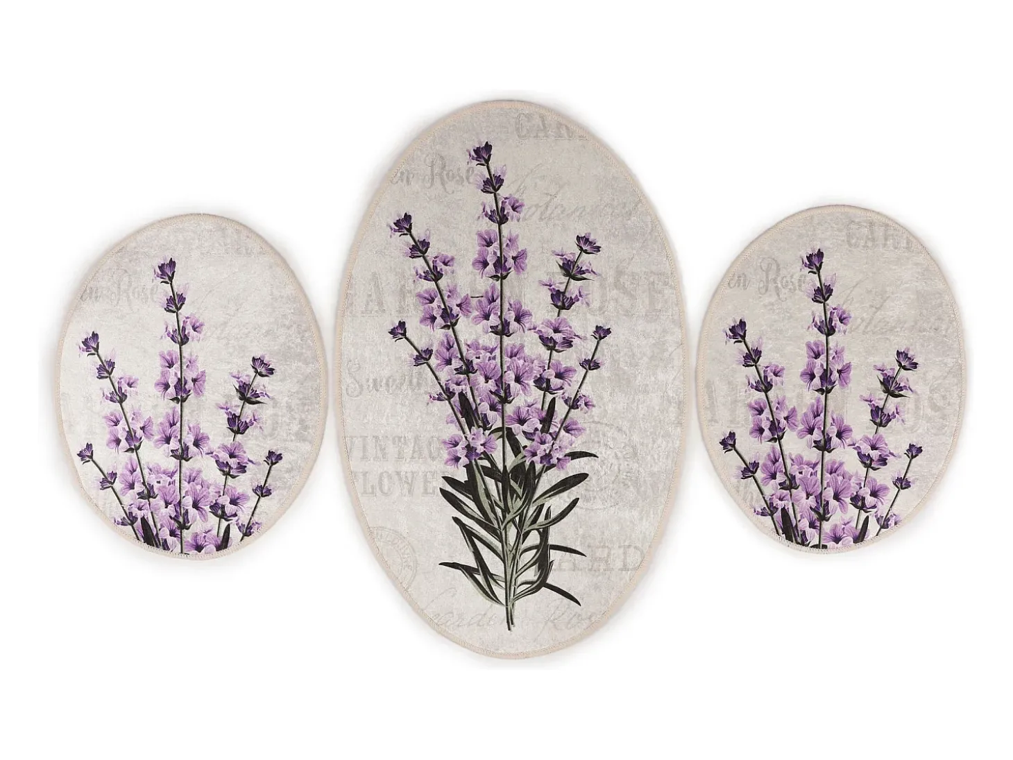 Alfombra de baño Set (3 piezas) Lavender multicolor