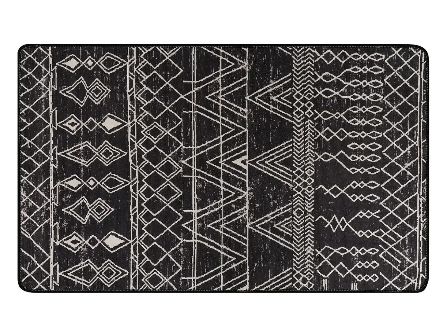 Alfombra de baño Straordinario Black Djt 80x100 antracita negro blanco