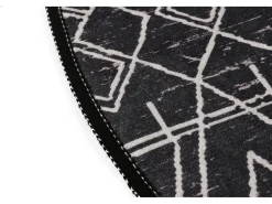 Alfombra de baño Straordinario Black Circle Djt 80 antracita negro blanco