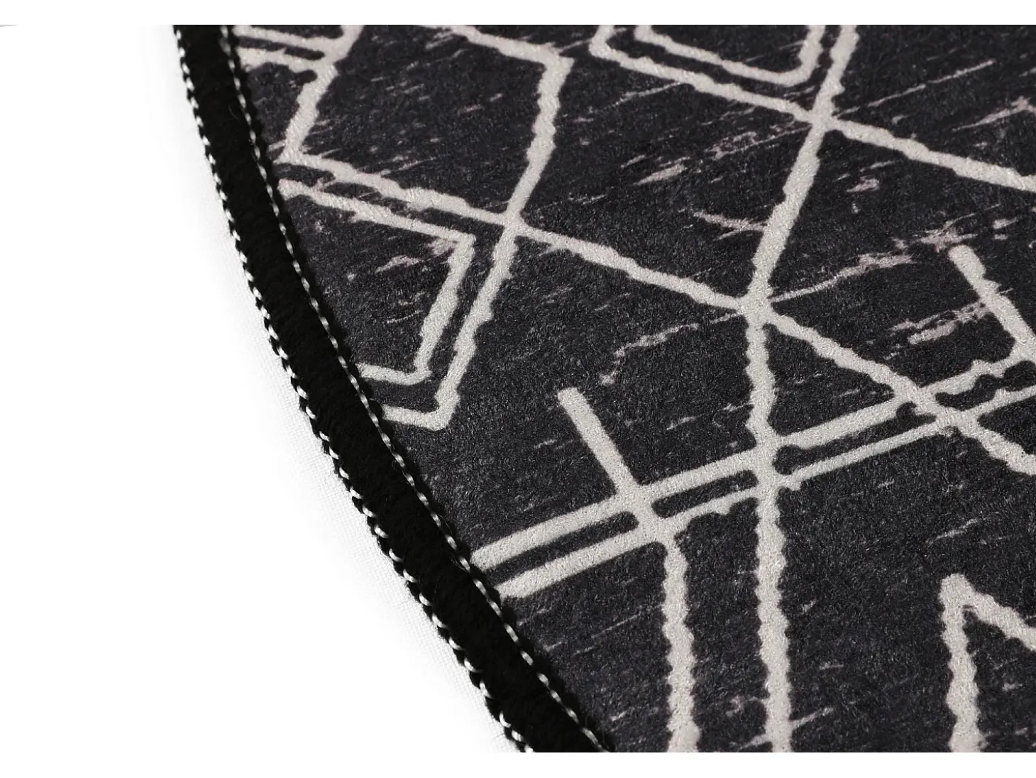 Alfombra de baño Straordinario Black Circle Djt 80 antracita negro blanco