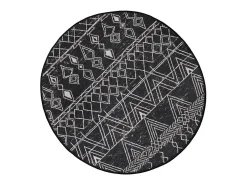 Alfombra de baño Straordinario Black Circle Djt 80 antracita negro blanco