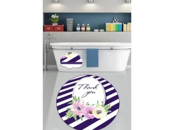 Alfombra de baño Thank You (120 cm) multicolor