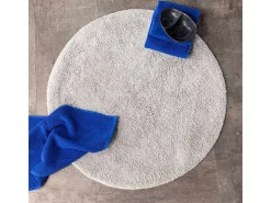 Alfombra de baño Valle Ø60cm gris claro.