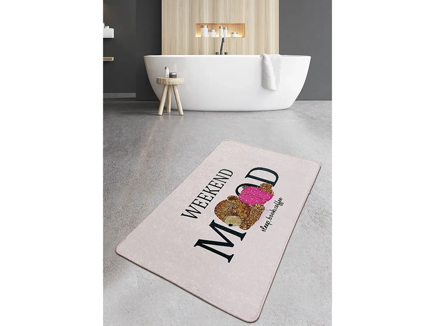 Alfombra de baño Weekend Mood Djt (80 x 100) multicolor