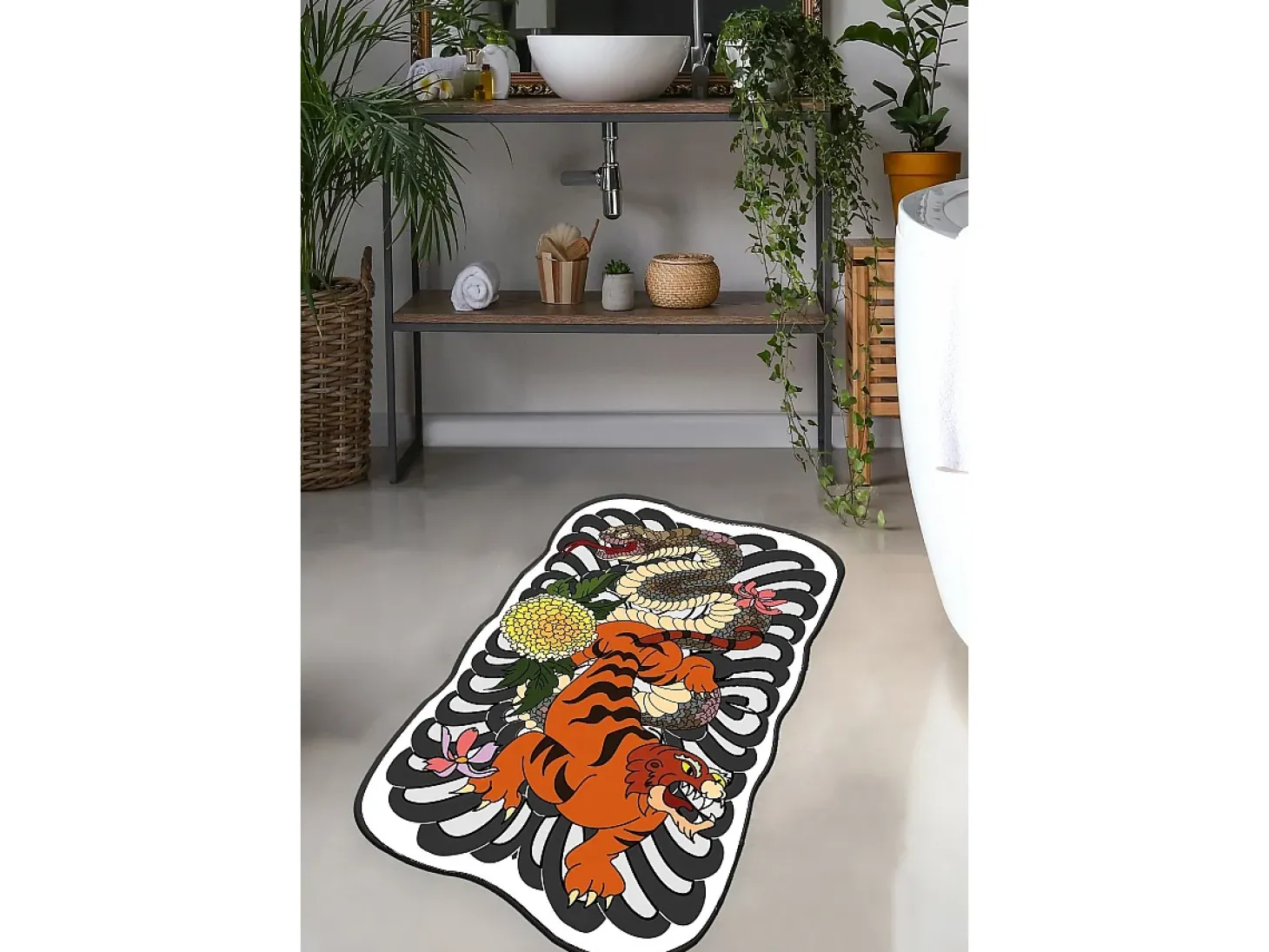 Alfombra de baño Wild Animals multicolor