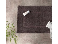 Alfombra de baño William 80x50cm gris.
