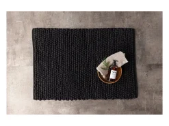 Alfombra de baño Wilmer 80x50cm color negro.