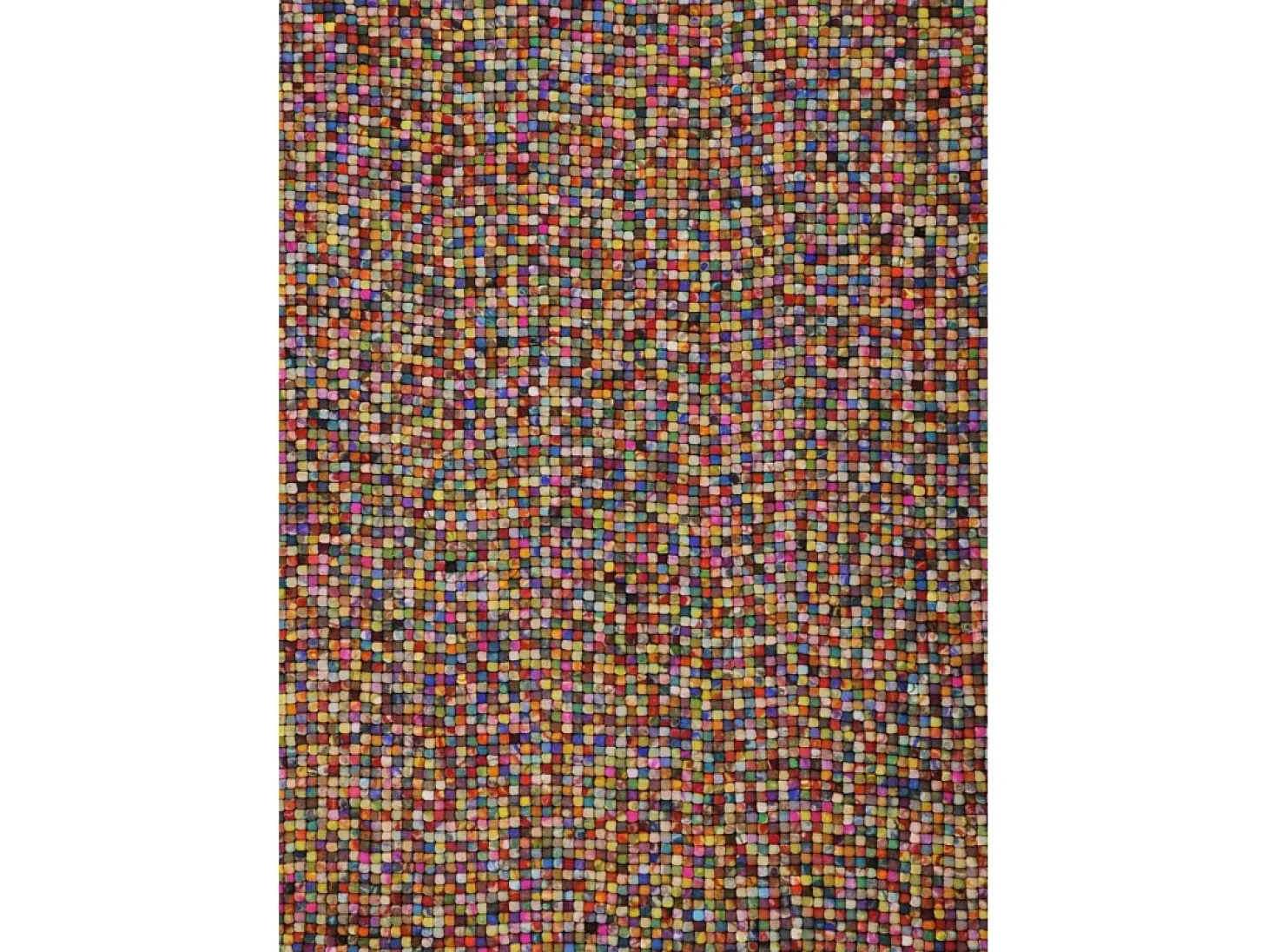 Alfombra de bolas de fieltro hecha a mano 70x140 cm Colorido Felty 2.2