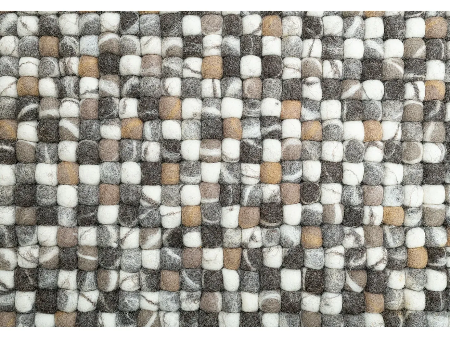 Alfombra de bolas de fieltro hecha a mano 70x270 cm Naturaleza Multi Felty 2.2
