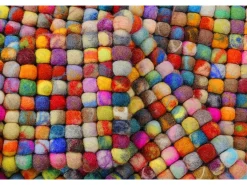 Alfombra de bolas de fieltro hecha a mano 170x240 cm Colorido Felty 2.2
