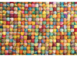 Alfombra de bolas de fieltro hecha a mano 70x270 cm Colorido Felty 2.2