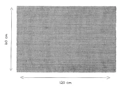 Alfombra de cama de yute natural 60 × 120 cm NOOR