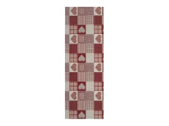 Alfombra de cocina - patchwork - rojo - 48 x 200 cm - SALLY