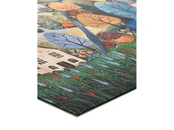 Alfombra de cocina - dibujos con paisaje - multicolor - 52 x 200 cm - RICCI