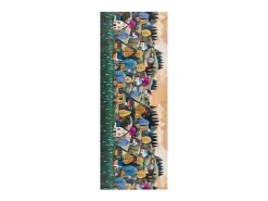 Alfombra de cocina - dibujos con paisaje - multicolor - 52 x 200 cm - RICCI