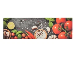 Alfombra de cocina lavable terciopelo dibujo verduras 45x150 cm ES980126