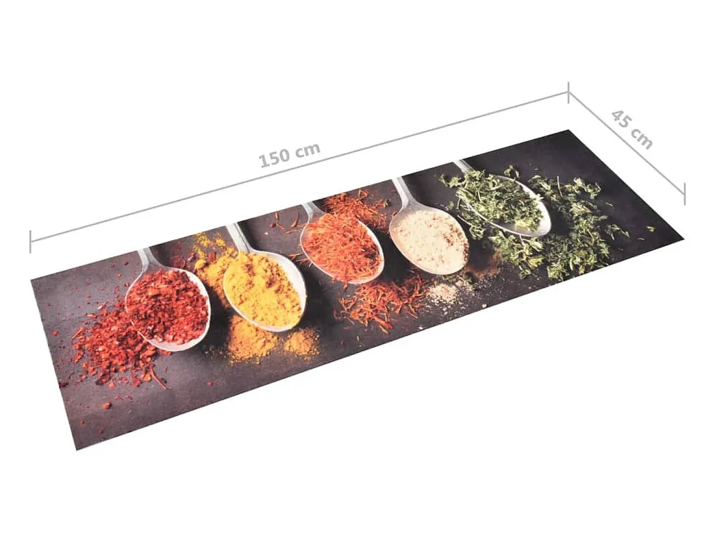 Alfombra de cocina lavable Spoons 45x150 cm ES669136
