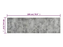 Alfombra de cocina lavable terciopelo aspecto hormigón 60x180cm ES190860