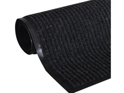 Alfombra de entrada de PVC negra, 90 x 150 cm ES977381