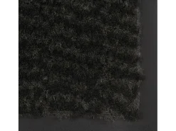 Alfombra de entrada rectangular de nudo 60x90 cm negra ES981018