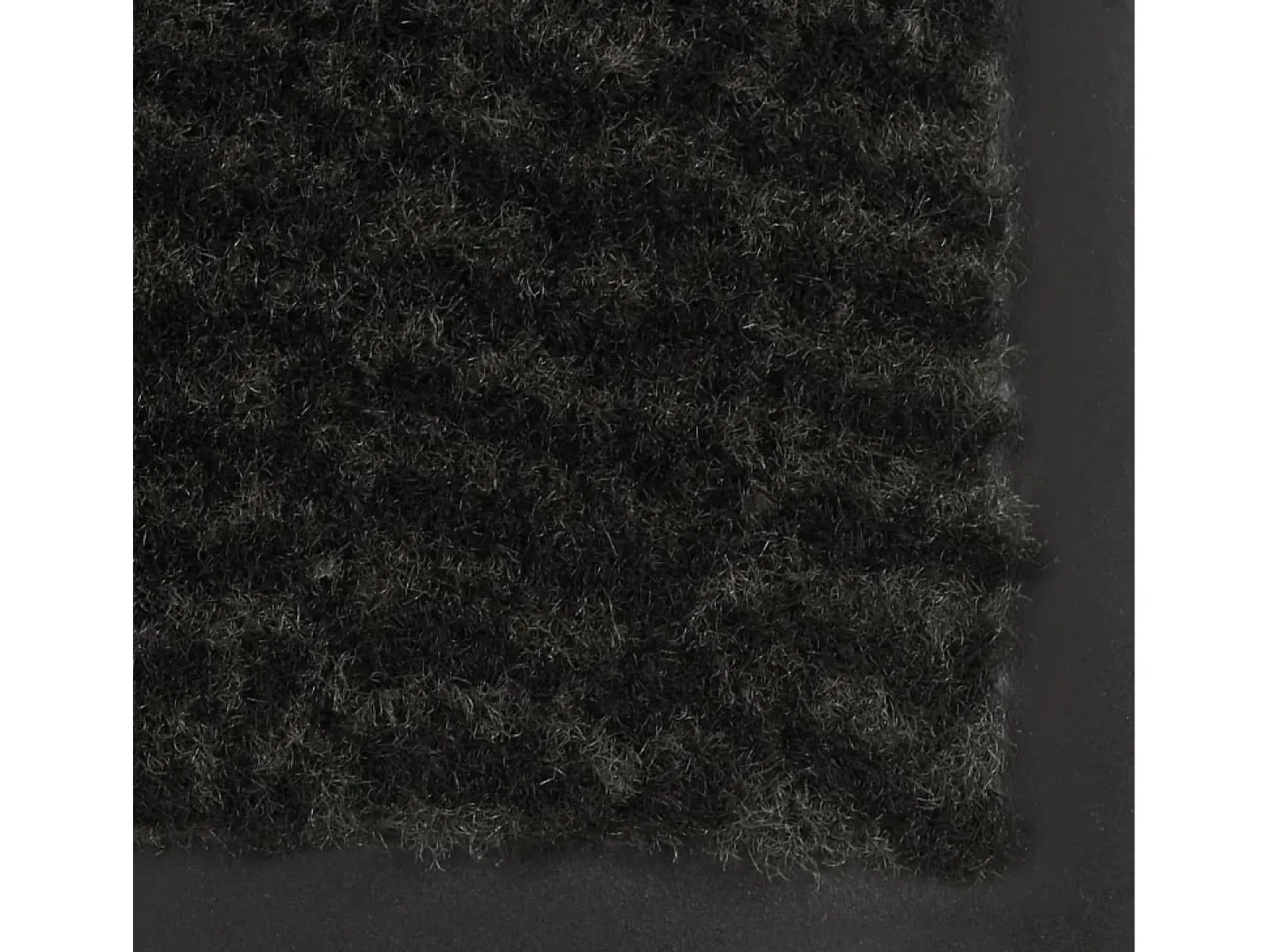 Alfombra de entrada rectangular de nudo 60x90 cm negra ES981018