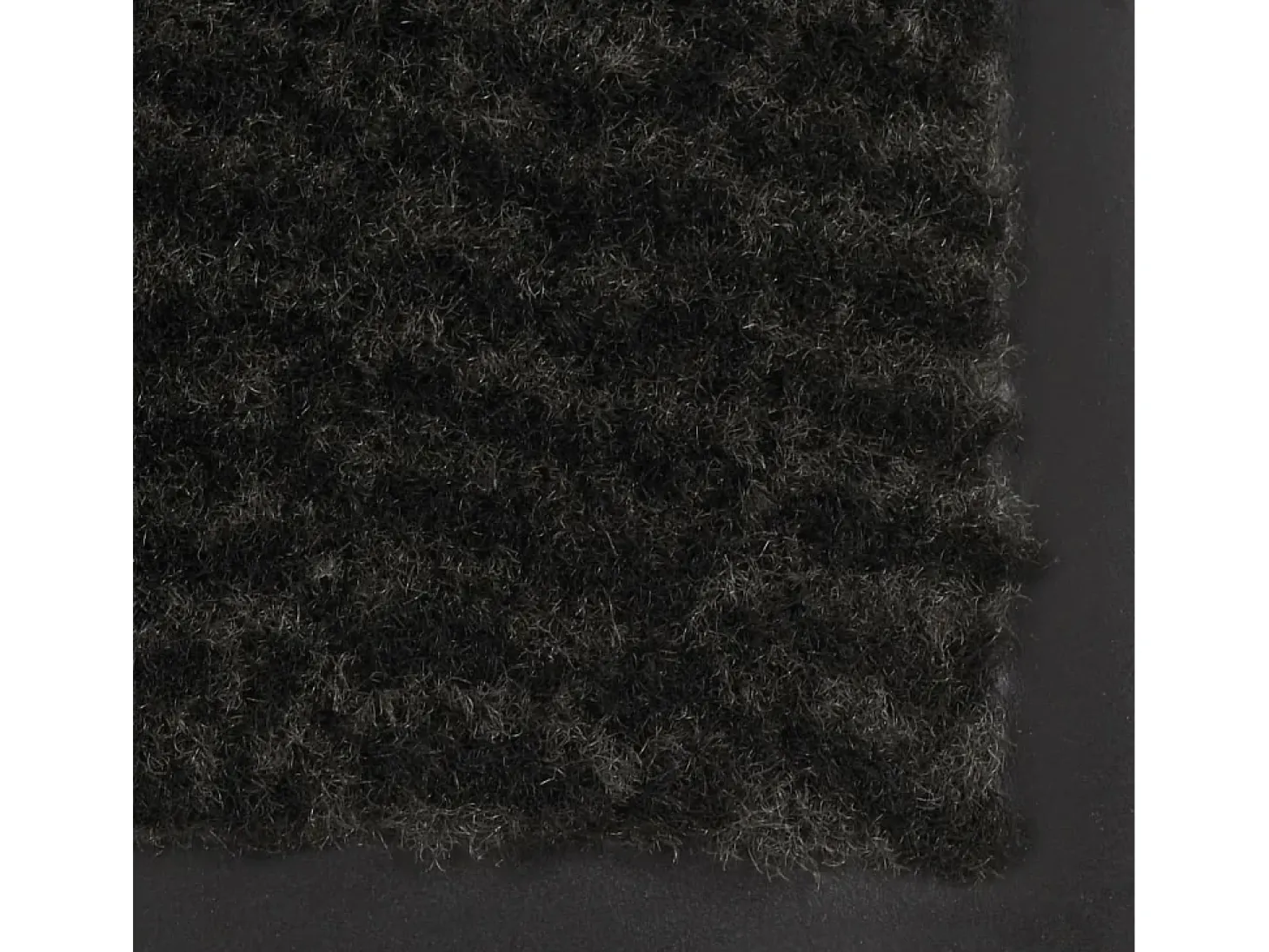 Alfombra de entrada rectangular de nudo 80x120 cm negra ES532702